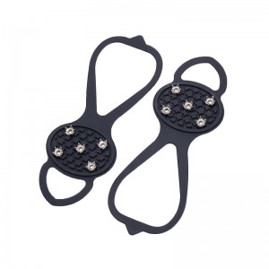 Cleatte di ghiaccio in siliconenero personalizzato I ramponi antiscivolo per l\'arrampicata, escursioni