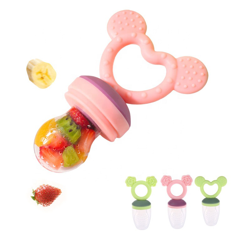 Ciuccio dell\'alimentatore del cibo della frutta del silicone, vizio dell alimentatore della frutta del bambino, dentizione della frutta del bambino giocattolo