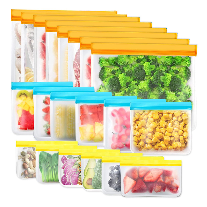 Borse di stoccaggio riutilizzabili all\'ingrosso personalizzate, borse alimentari in silicone BPA