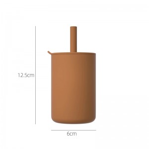 Coppa di perdite impermeabili con paglia di silicone per l\'alimentazione del bambino