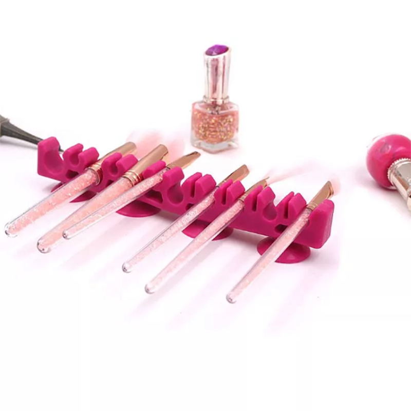 Porta di asciugatura per trucco in silicone per strumenti cosmetici bagno