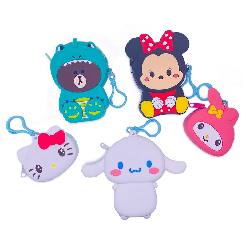 Personaggi simpatici e piccoli sacche di smalto silicone per bambini